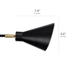 Industrial Adjustable Desk Lamp with Marble Base – Black (21”)